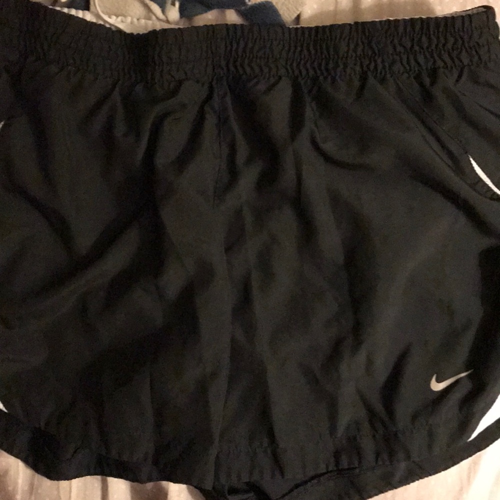 Nike running shorts.
